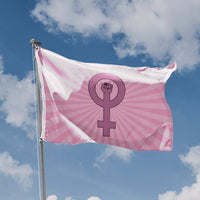 Pink Feminist Flag
