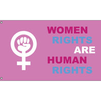 Women Rights Are Human Rights Flag