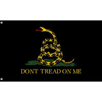 Historical Black Gadsden Dont Tread on Me Flag - Flag Republic