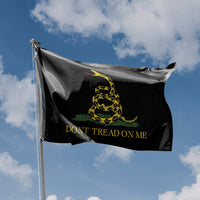 Historical Black Gadsden Dont Tread on Me Flag - Flag Republic