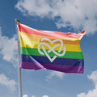 Polyamory Rainbow Infinity Heart Flag - Flag Republic