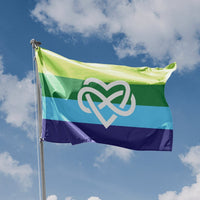 Bright Infinity Heart Polyamory Flag