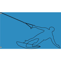 Wakeboarding Continuous Line Art Flag - Flag Republic