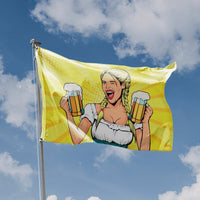Oktoberfest Pop Art Waitress Flag