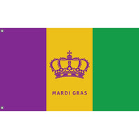 Mardi Gras Crown Flag