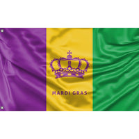 Mardi Gras Crown Flag