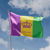 Mardi Gras Crown Flag