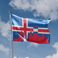 Reykjavik Skyline Flag