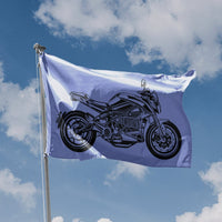 Street Blue Background Street Bike Flag