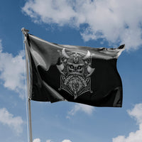 Viking Warrior Skull Flag