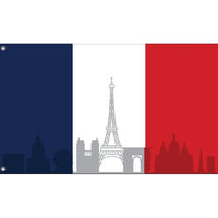 Paris Skyline Flag