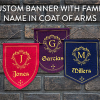 Medieval Style Personalized Banner with Family Name