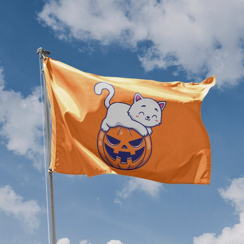 Cozy Halloween Cat Flag - Flag Republic