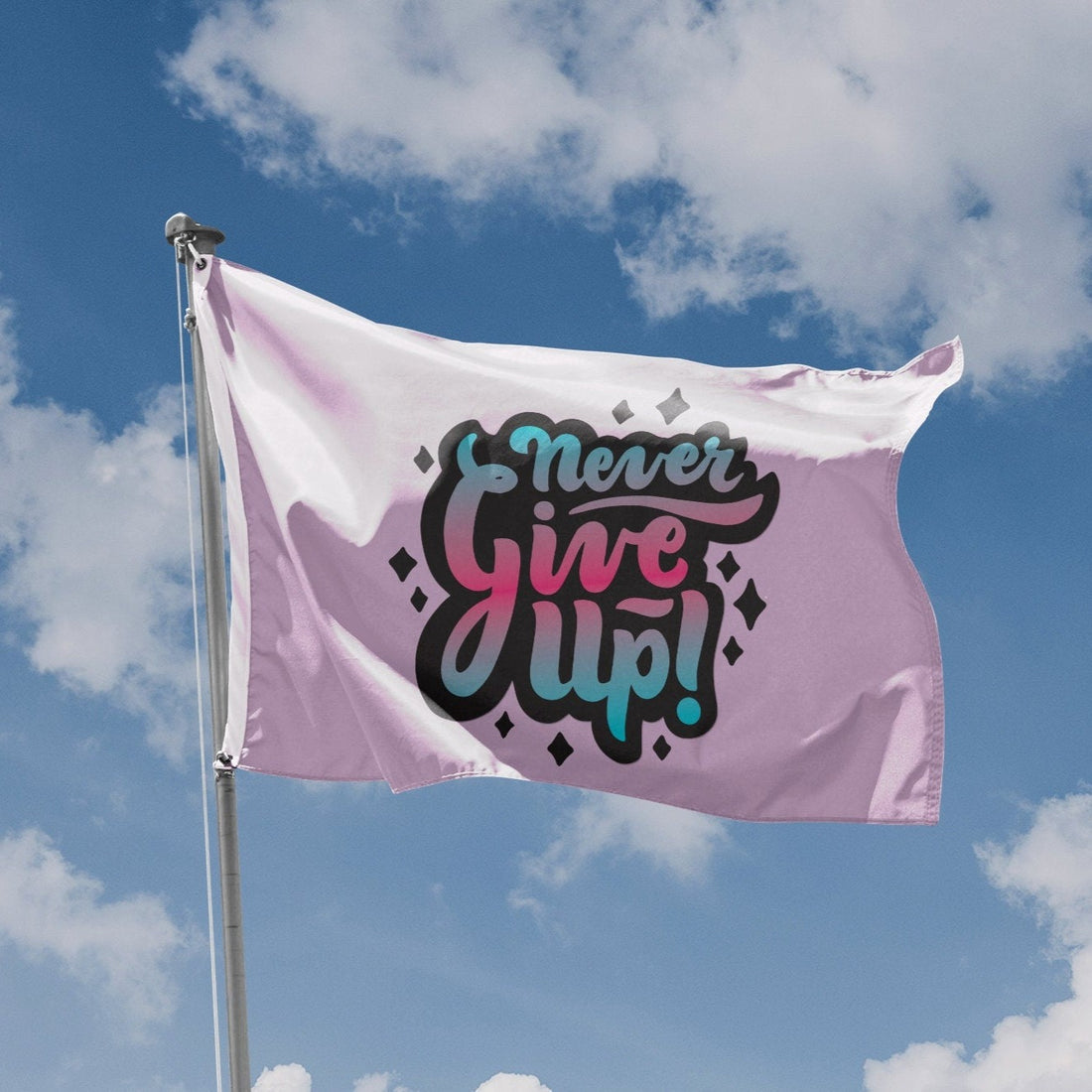 Never Give Up Pastel Flag - Flag Republic