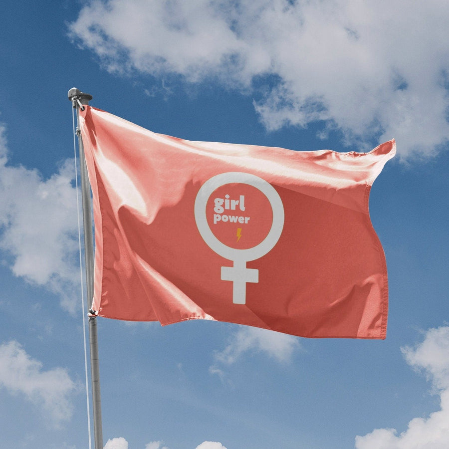 Girl Power Minimalistic Design Flag - Flag Republic