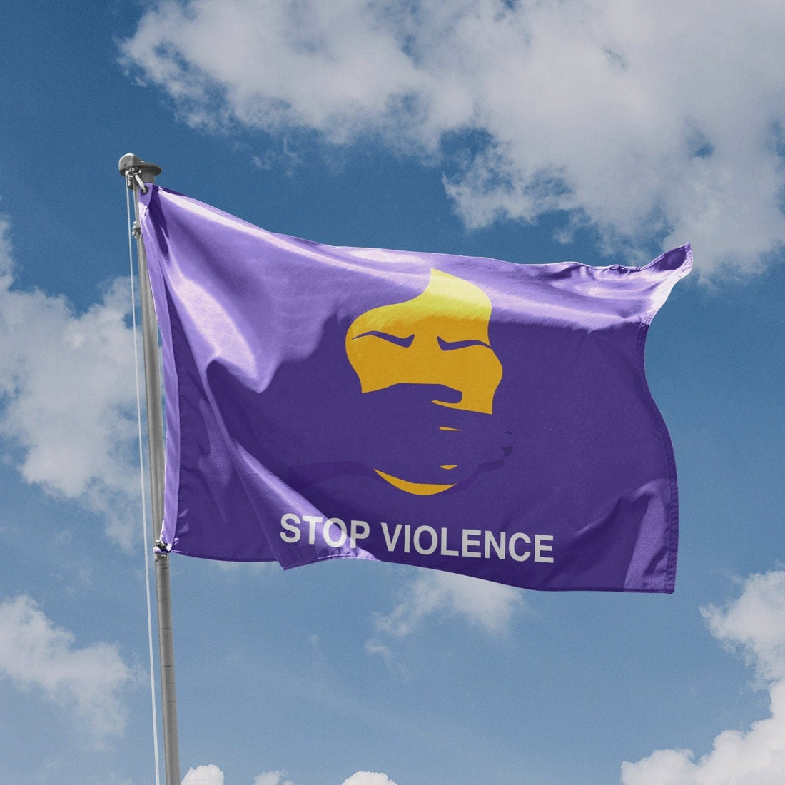 Stop Violence Purple Flag