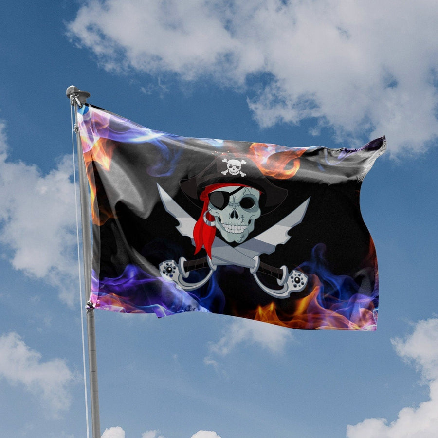 Flaming Pirate Flag