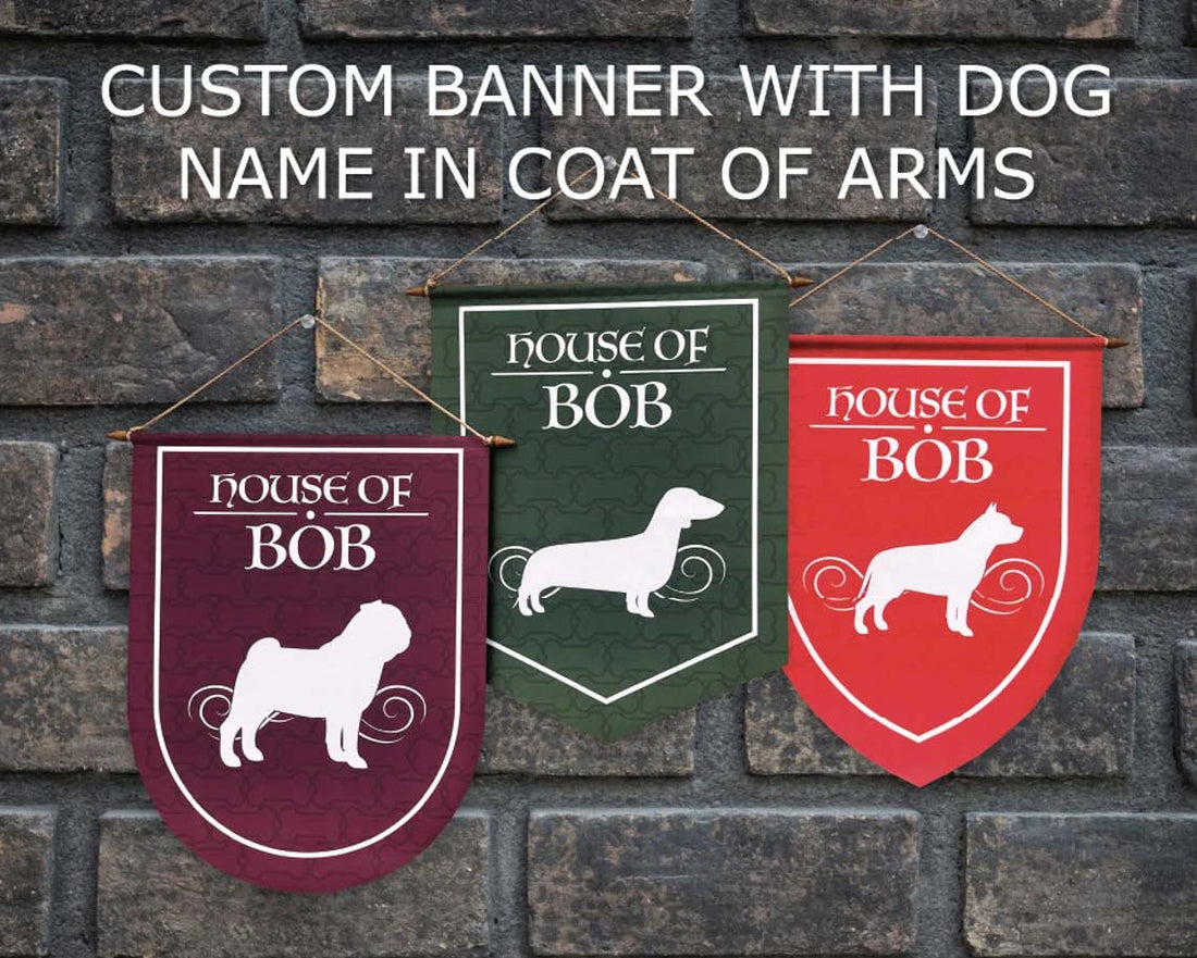 Medieval Style Personalized Banner with Dog Name