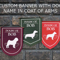 Medieval Style Personalized Banner with Dog Name