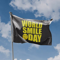 World Smile Day Black Flag