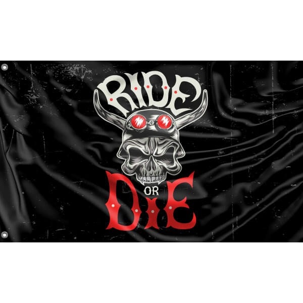 Ride or Die Biker Flag