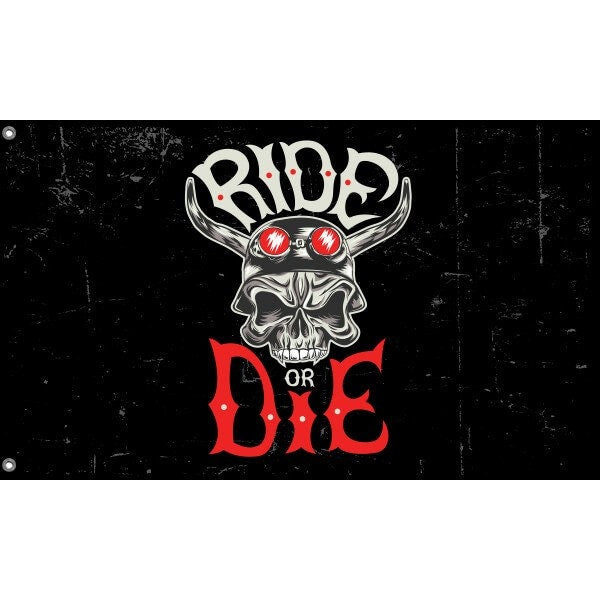 Ride or Die Biker Flag