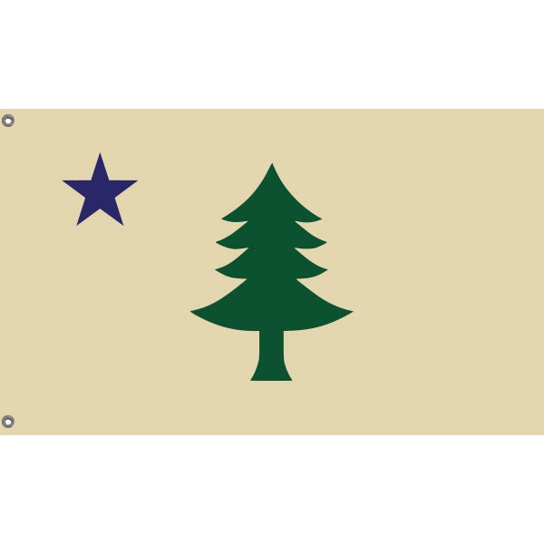 Original Maine Flag | Unique Print | High Quality Materials | Size - 3 - Flag Republic