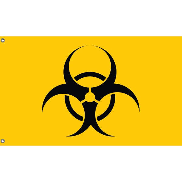 Yellow Biohazard Flag - Flag Republic