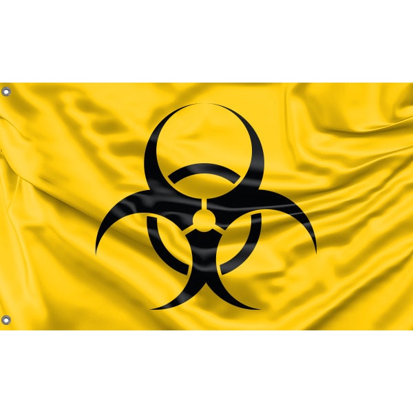 Yellow Biohazard Flag - Flag Republic