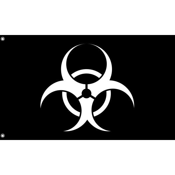 Black Biohazard Flag