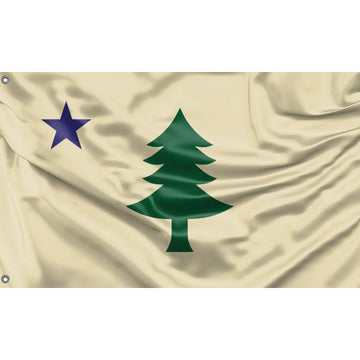 Original Maine Flag | Unique Print | High Quality Materials | Size - 3 - Flag Republic