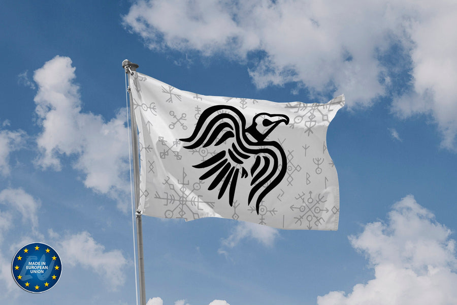 Nordic Viking Raven Flag