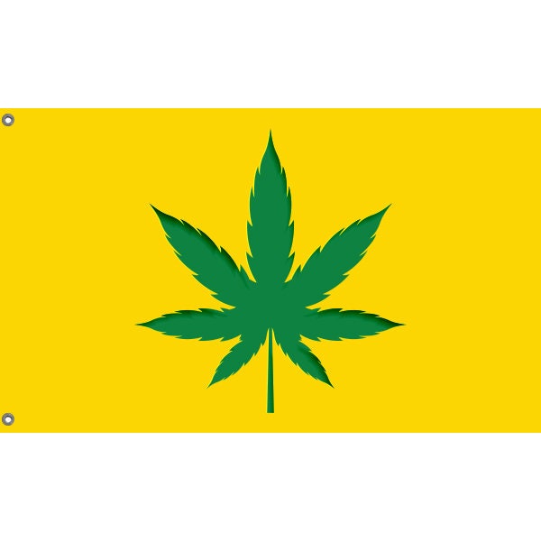 Yellow Weed Flag - Flag Republic