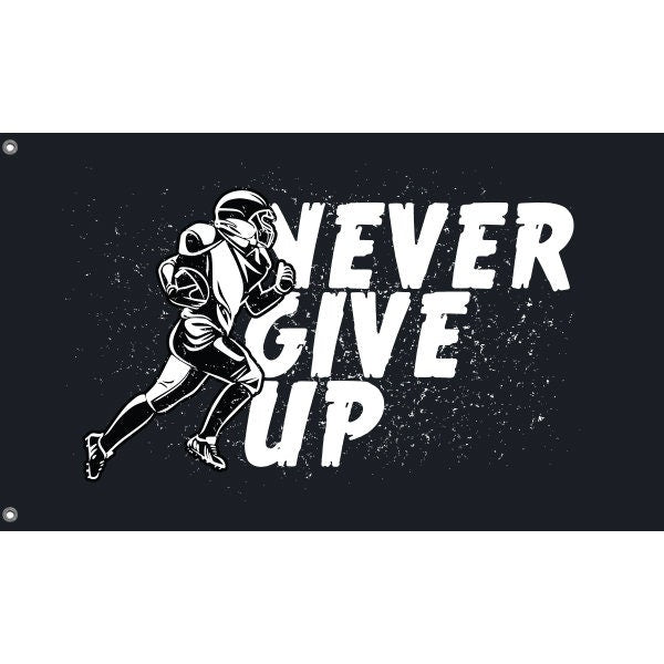 Never Give Up Astronaut Flag - Flag Republic