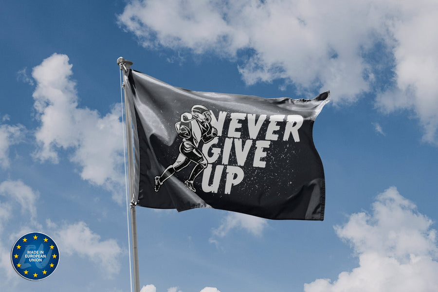 Never Give Up Astronaut Flag - Flag Republic