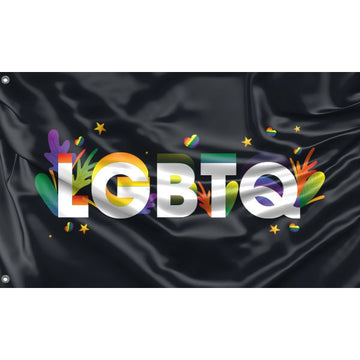 LGBTQ Flag With Colorful Details Flag - Flag Republic