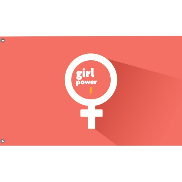 Girl Power Minimalistic Design Flag - Flag Republic