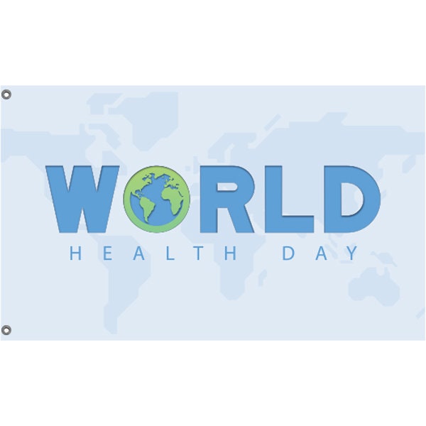 World Health Day Light Background Flag