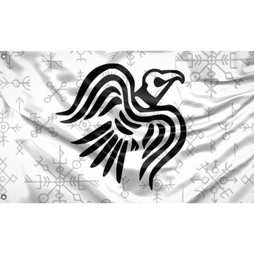 Nordic Viking Raven Flag