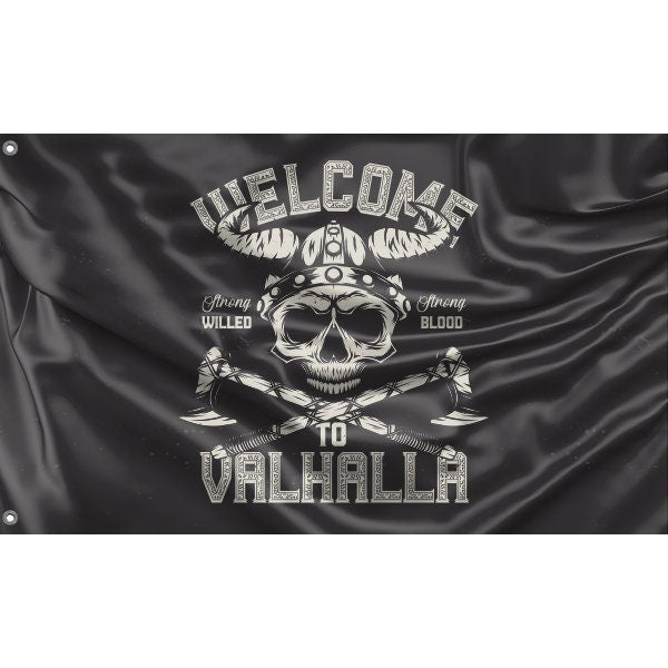 Welcome to Valhalla Viking Flag