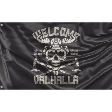 Welcome to Valhalla Viking Flag