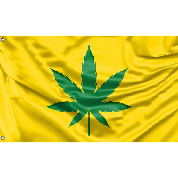 Yellow Weed Flag - Flag Republic