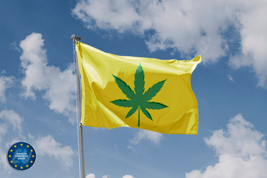 Yellow Weed Flag - Flag Republic