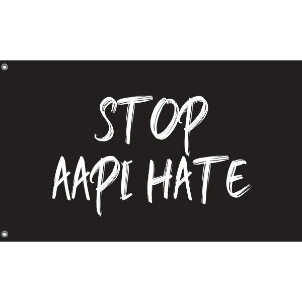 Stop AAPI Hate Black Flag