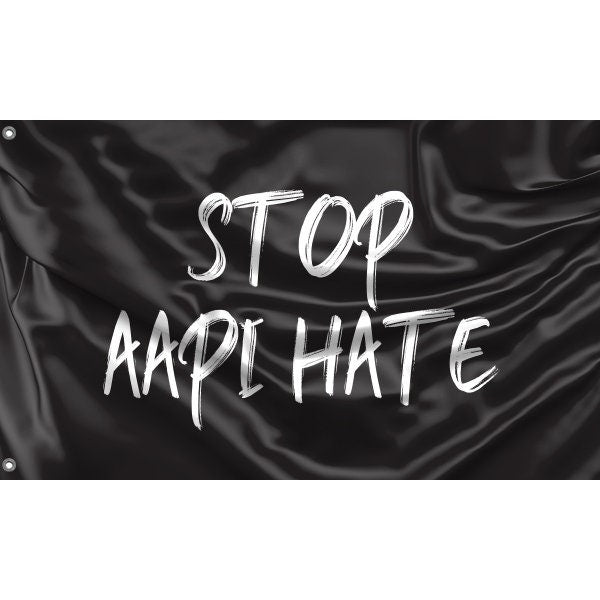 Stop AAPI Hate Black Flag