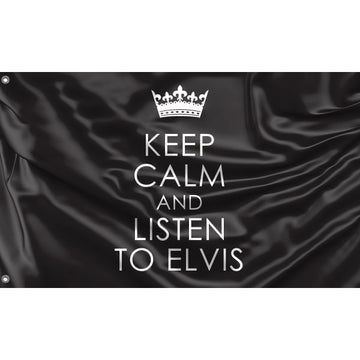 Keep Calm And Listen To Elvis Flag