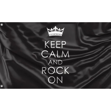 Keep Calm And Rock On Flag - Flag Republic