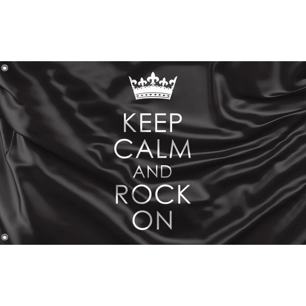 Keep Calm And Rock On Flag - Flag Republic