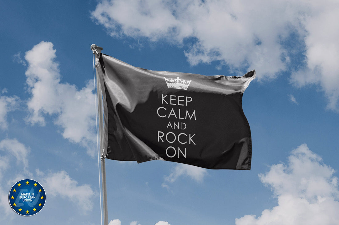 Keep Calm And Rock On Flag - Flag Republic