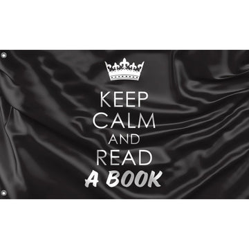 Keep Calm And Read A Book Flag